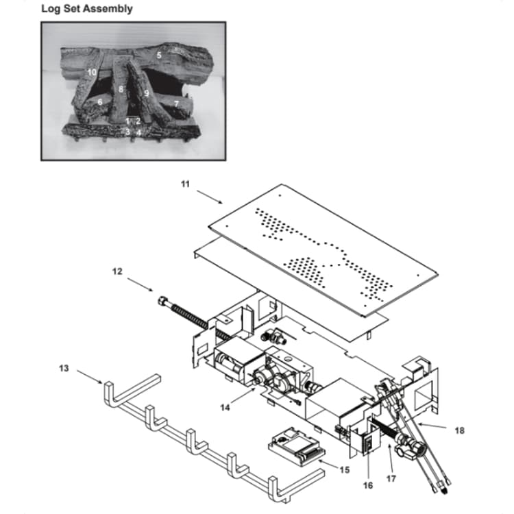 CFL-24NG/LP-IPI Log Set Assembly