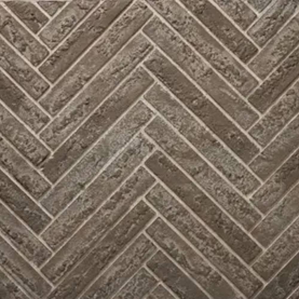 91040MON Gray Herringbone Refractory for Courtyard Outdoor Fireplace