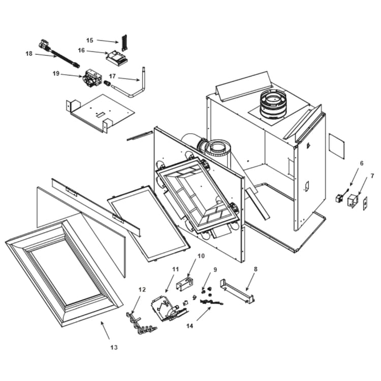 Heat & Glo CFX-DIAMOND DV Gas Fireplace Parts