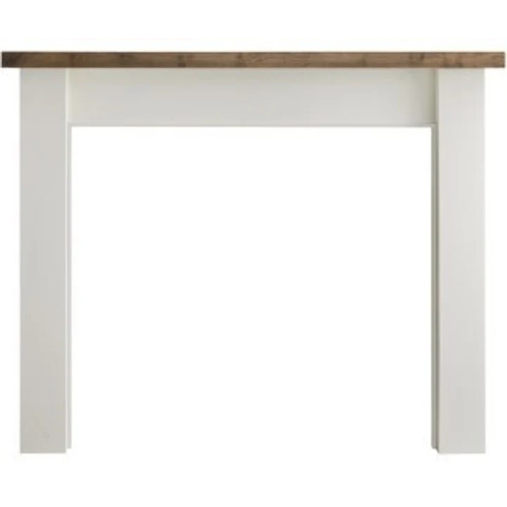 36396MON Laurel Mantel, Primed MDF & Maple top with New Gray Stain