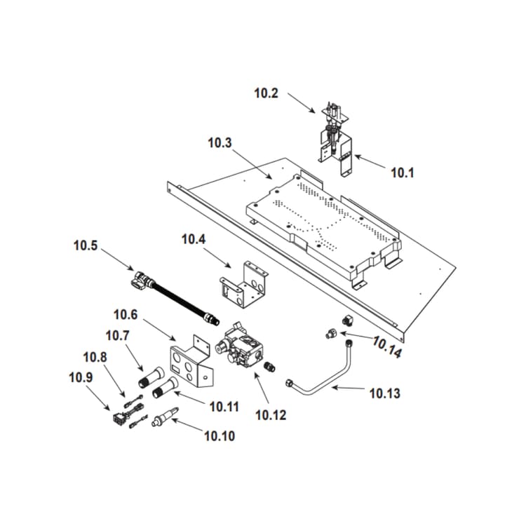8000TRC-DSI #10 Standing Pilot Valve Assembly