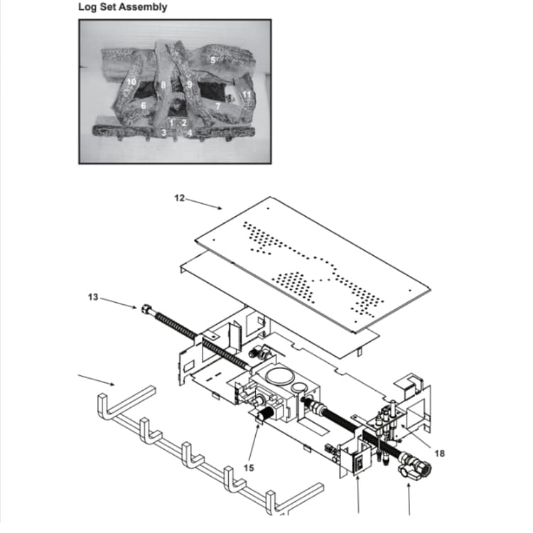 CFL-30NG/LP-C Log Set Assembly