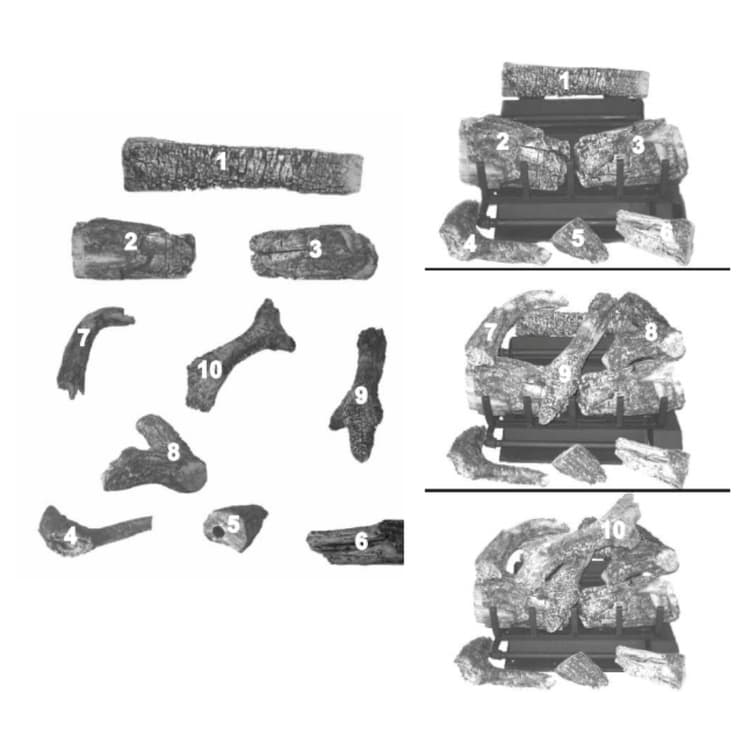 GO318MTCH-NG/LP Log Set Assembly