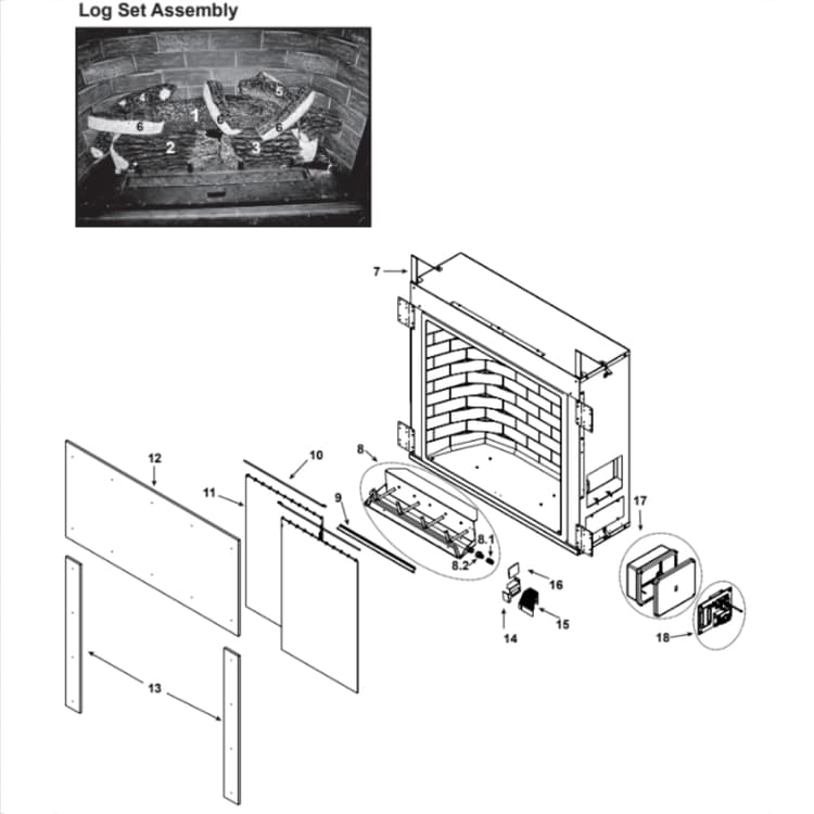 CARODG42i-B Log Set Assembly