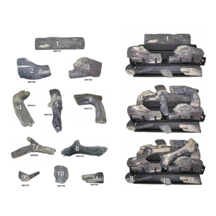 GO35SP-REM-NG/LP Log Set Assembly