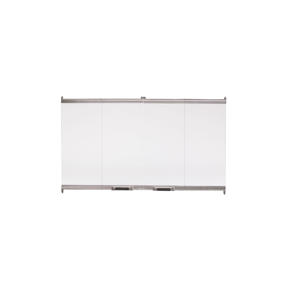 67424MON Original Bi-Fold Glass Doors with trim (Stainless Steel) for 36