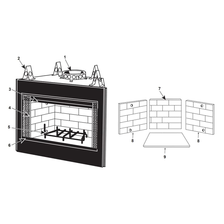 Heat & Glo RHW-47 Royal Hearth 42" Woodburning Fireplace Parts