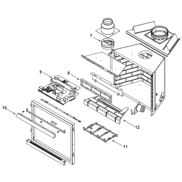 Heat & Glo CFX-TV36B 36" BV Gas Fireplace Parts