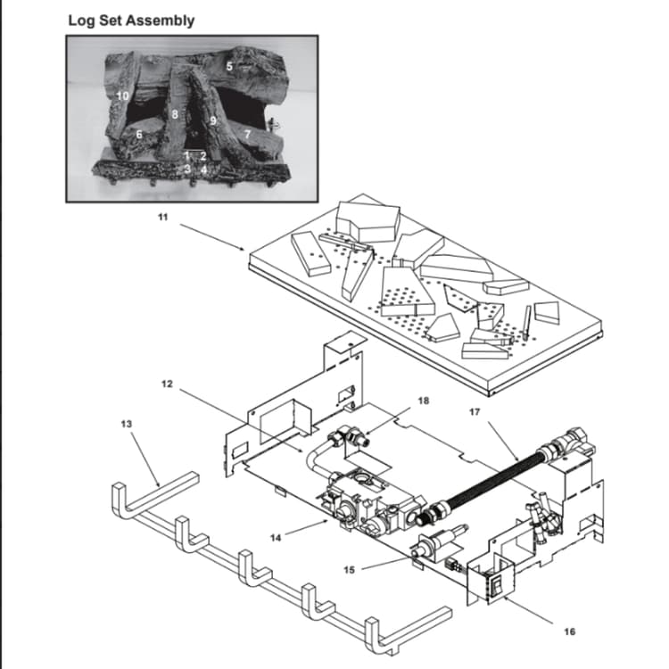 CFL-24NG/LP-B Log Set Assembly