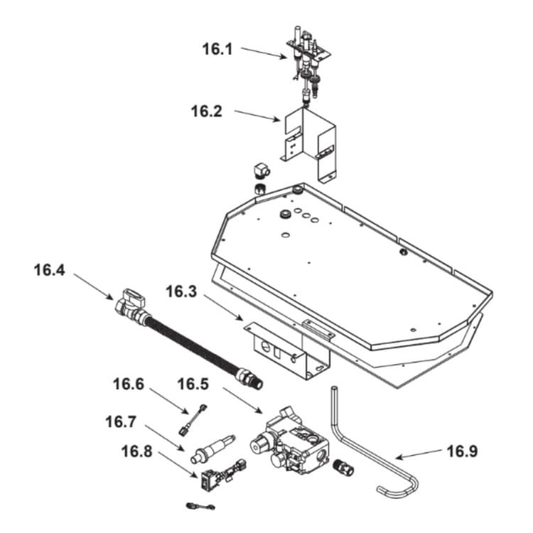 SL-950TR-C #16 Standing Pilot Valve Assembly