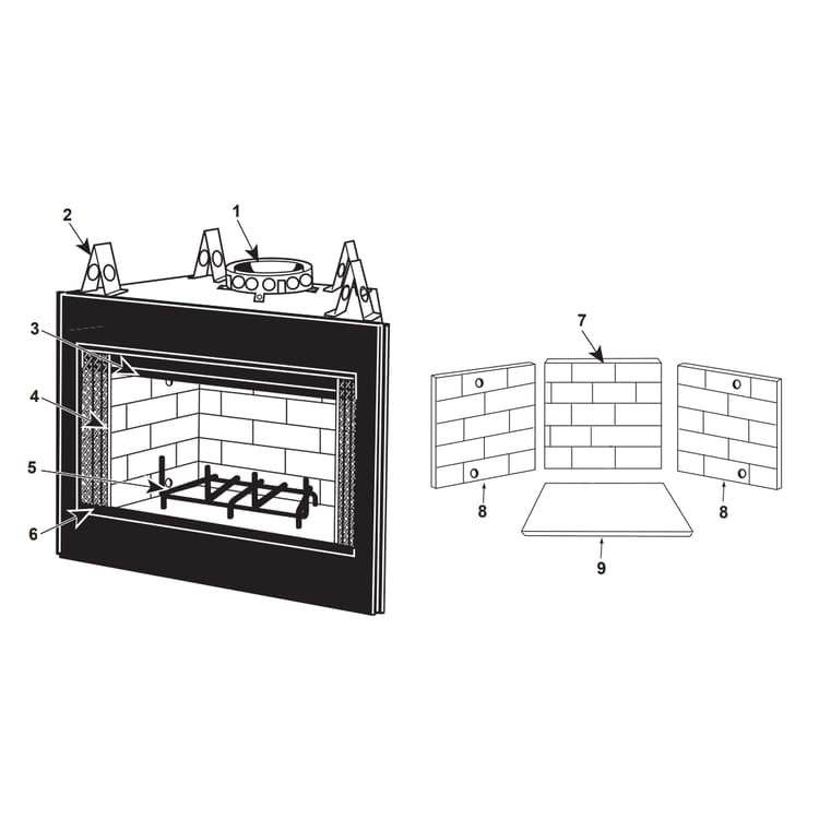 Heat & Glo RHW-41 Royal Hearth 36" Woodburning Fireplace Parts