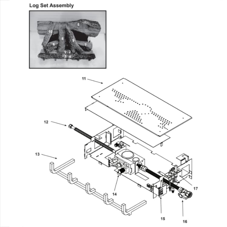 CFL-24NG/LP-C Log Set Assembly