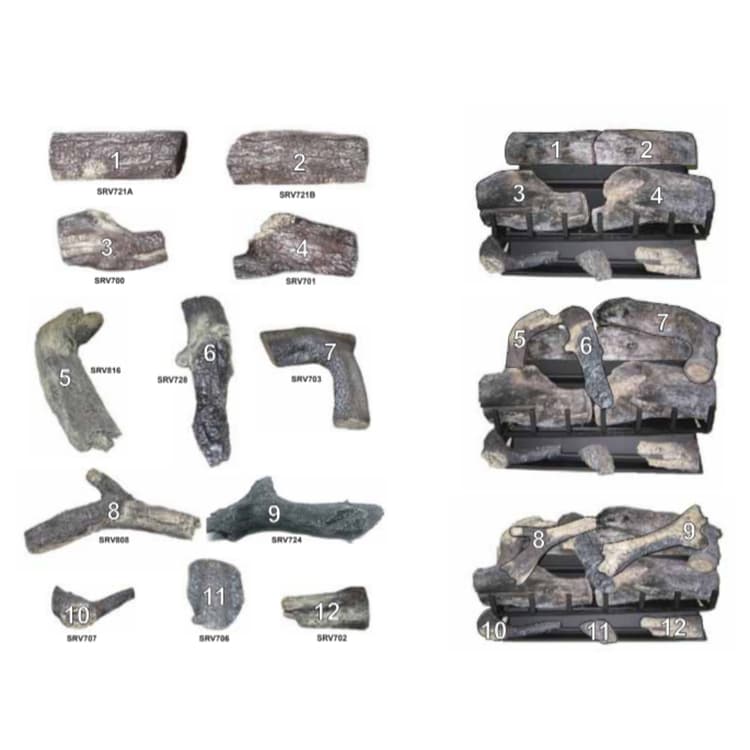 GO40-IPI-NG/LP Log Set Assembly