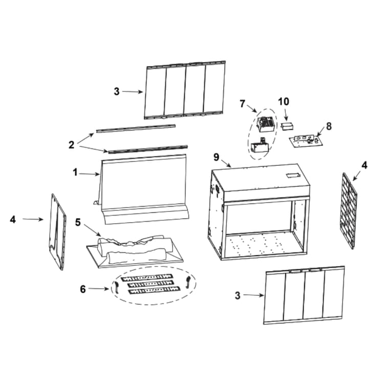 Heat & Glo Simplifyre SFE-ST See-Thru Electric Fireplace Parts