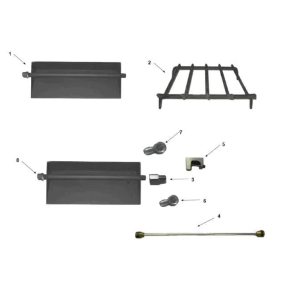 91016MON 24" Safety Pilot Hearth Kit For See-Through Fireplaces - 69,000 Btu/Hour Input (Lp)