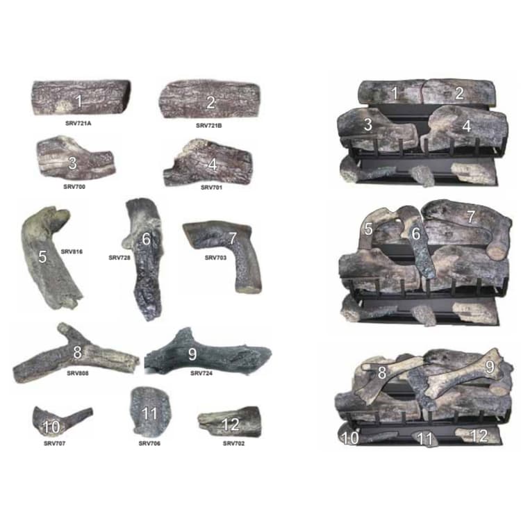 GO330MTCH-NG/LP Log Set Assembly