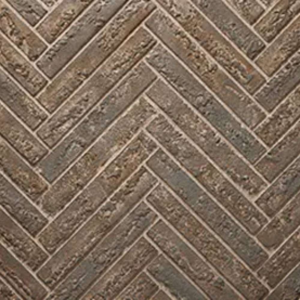 91035MON Brown Herringbone Refractory for Courtyard Outdoor Fireplace
