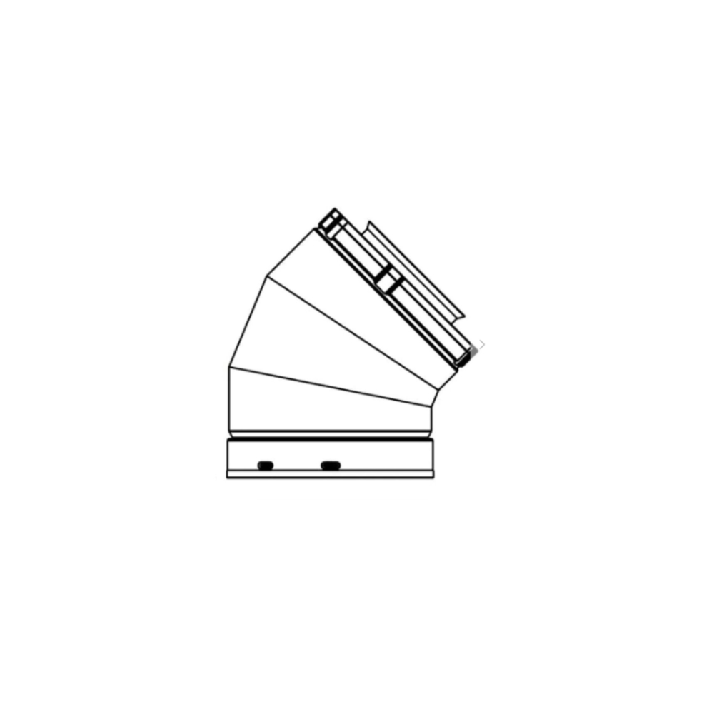 45 Degree Elbow (4X6-5/8 Slp Pipe)(Sold SLP45 by Heat & Glo