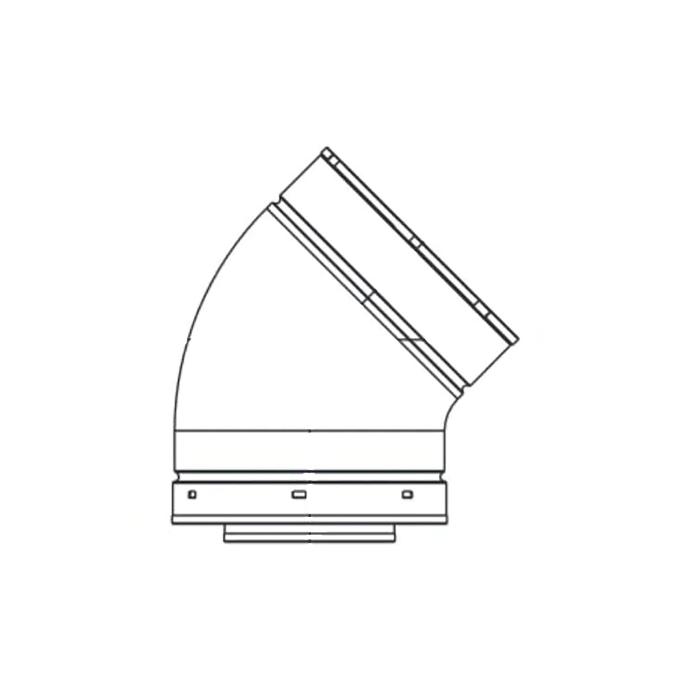 45 Degree Elbow(5X8 Dvp Pipe) (Sold As Each) DVP45 by Heat & Glo