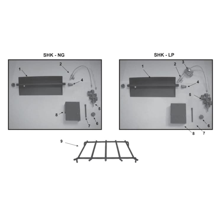 Heat & Glo SHK24NG/LP 24" Safety Pilot Gas Hearth Kits Parts