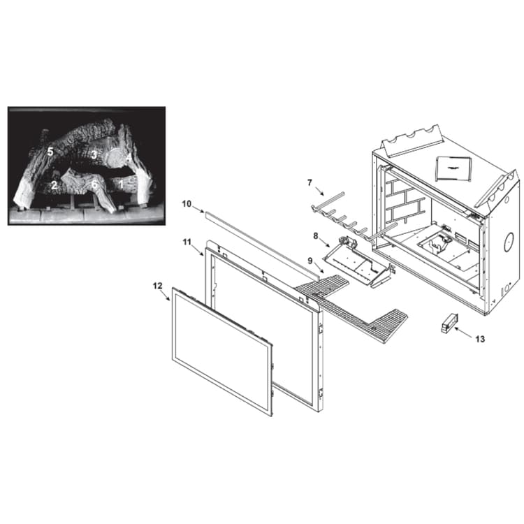 8000TR-OAK-IPI Log Set Assembly