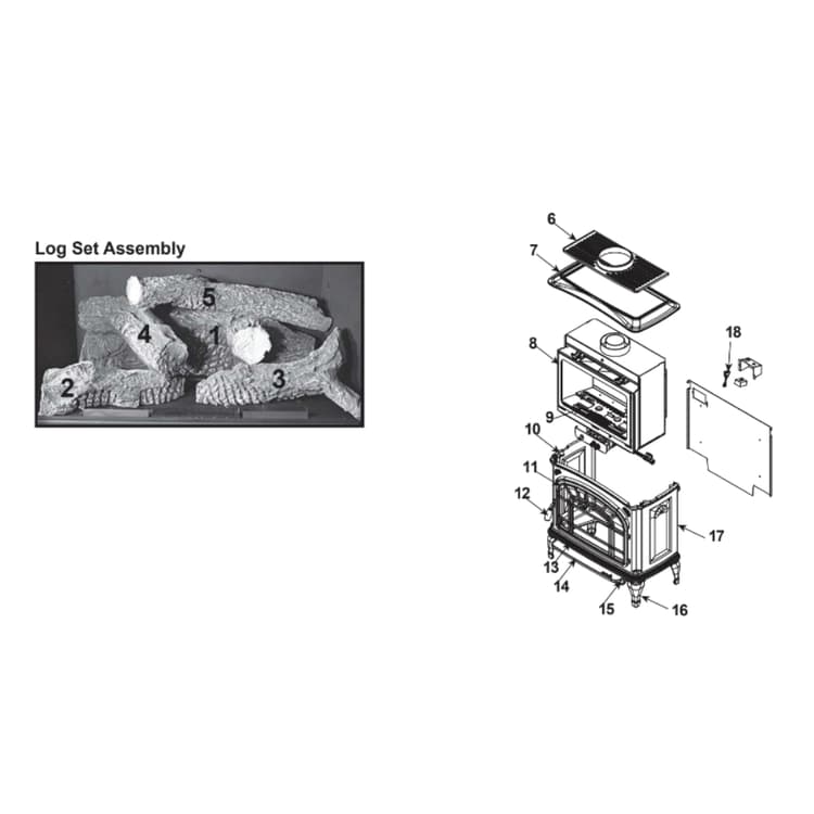 Heat & Glo VIENNA II DV Gas Stove(Upto Jan 2002) Parts