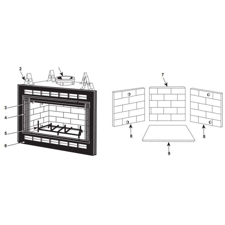 Heat & Glo RSW-41 Royal Supreme 36" Woodburning Fireplace Parts