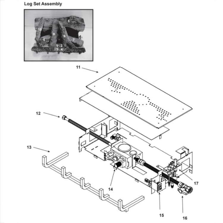 CFL-18NG/LP-C Log Set Assembly
