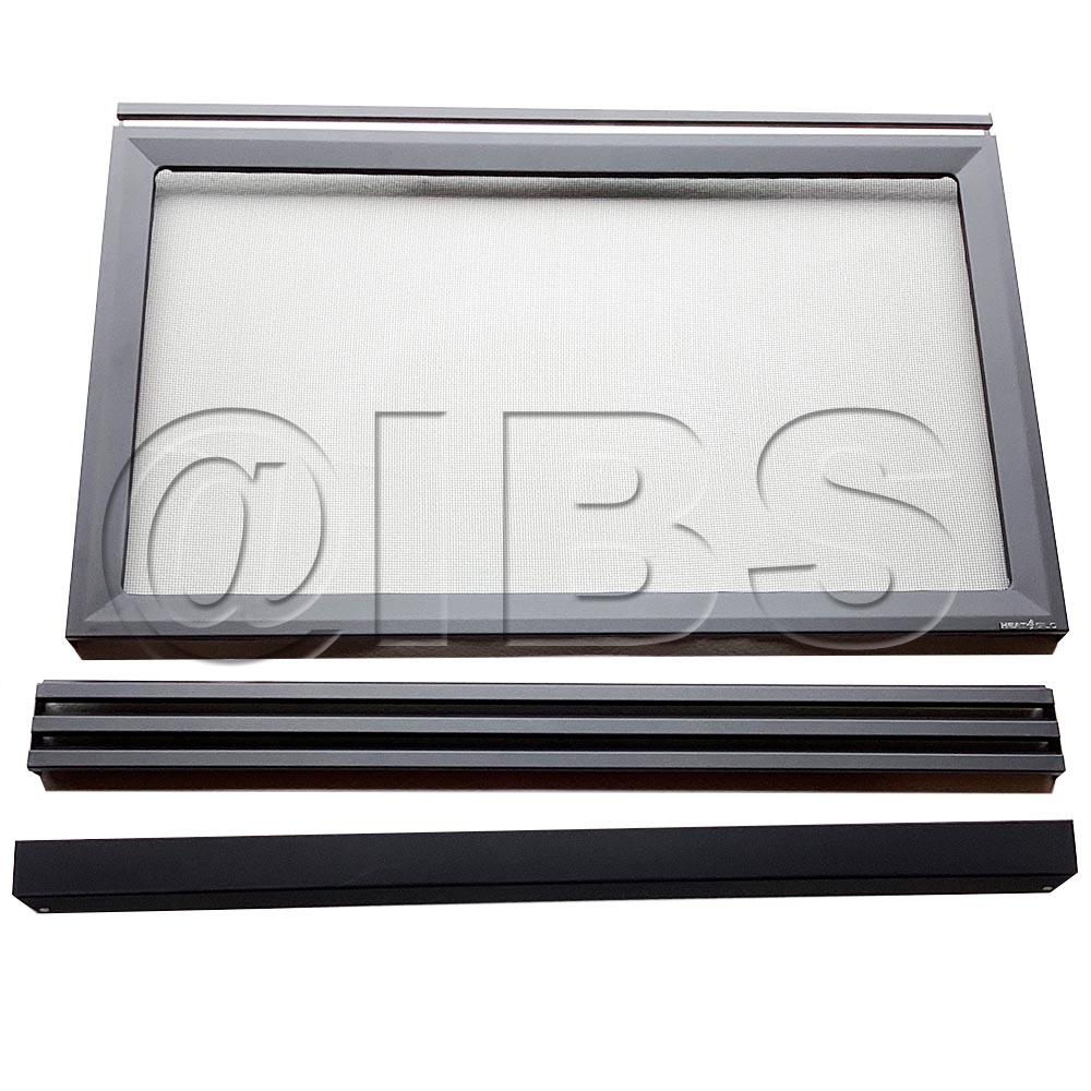 69936MON Rectangular Front With Bottom Louvers Inside Fit Includes Hood - Black