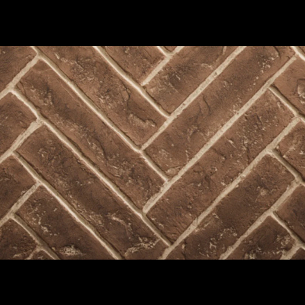 90952MON Brick Interior Panels Herringbone Tavern Brown