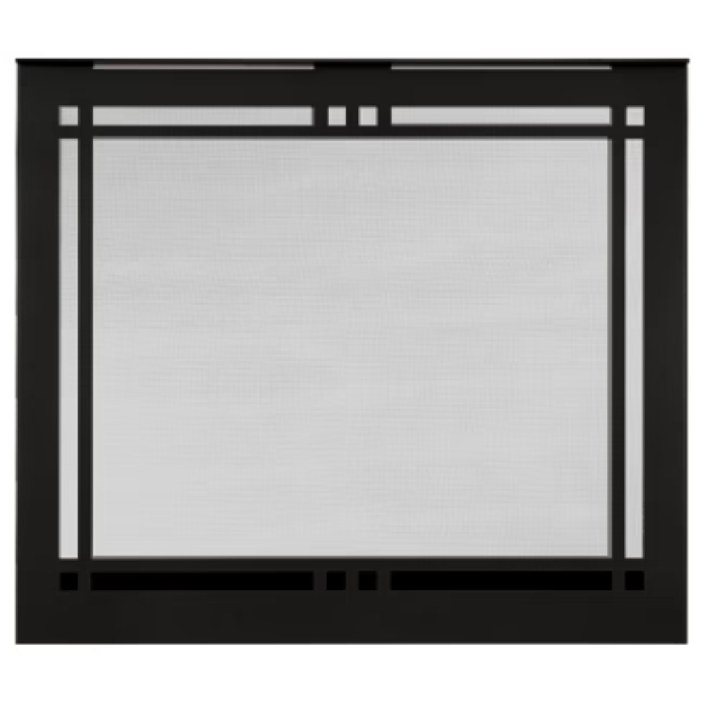 Contemporary Rectangular Door 36In Overlap Front Black (Non-Operable) CRD36BK by Heat & Glo