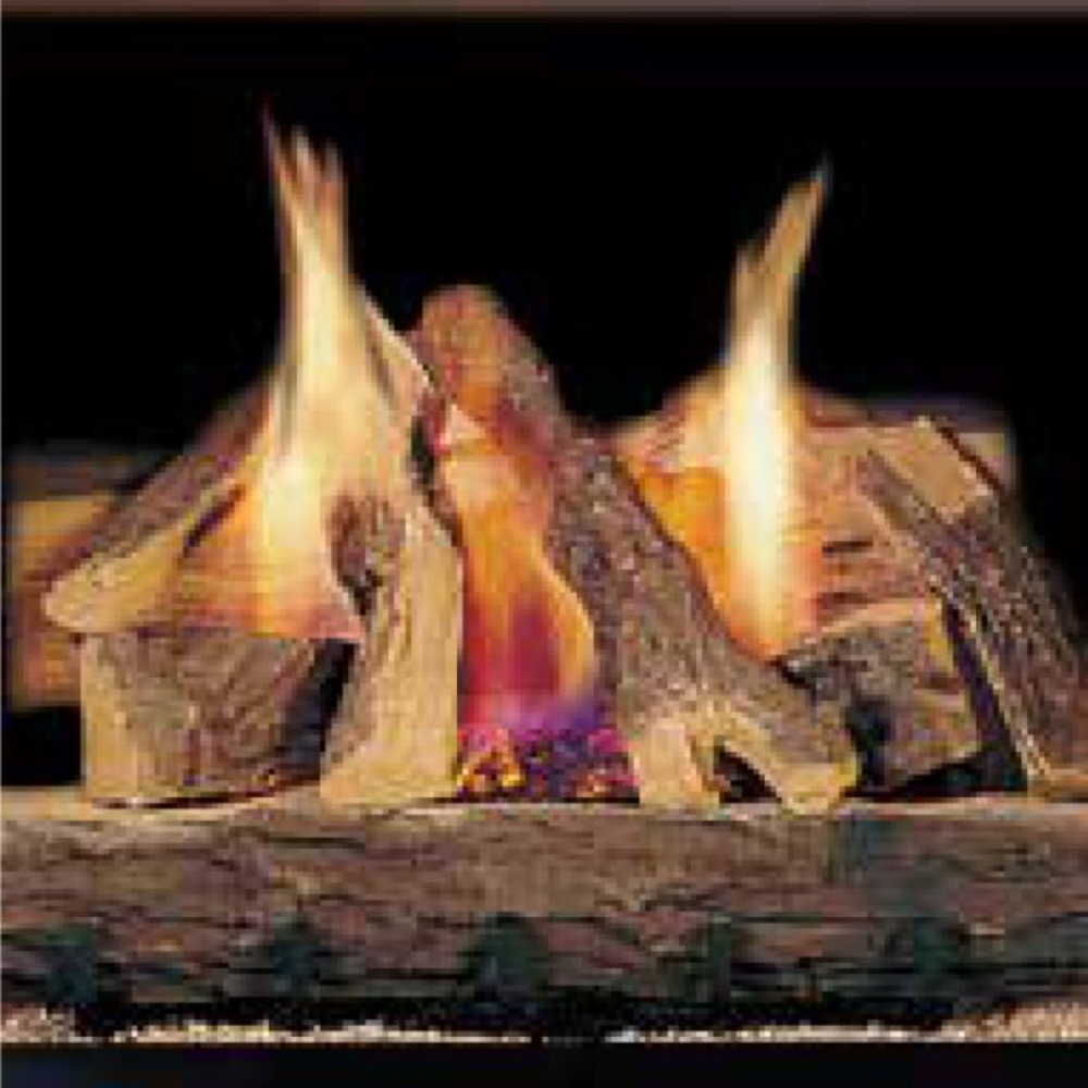 37906MON 24in Campfire Fiber Gas Log Set with Stainless