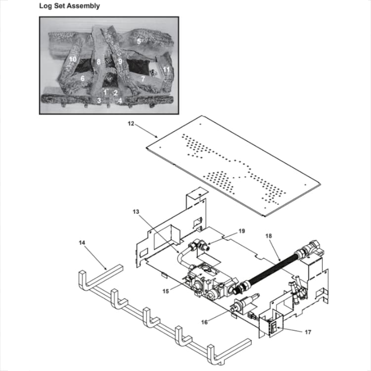 CFL-30NG/LP-B Log Set Assembly