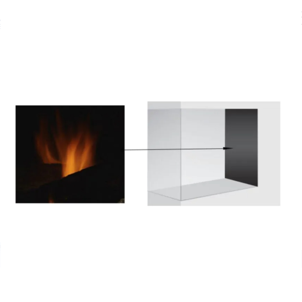 Reflective Black Glass Interior Panels For LINER-36PIER by Heat & Glo