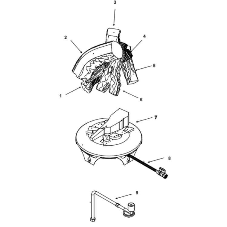 Heat & Glo PTO-DIY/LP Patio Campfire Outdoor Gas Firepit Parts