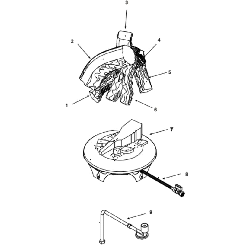 Heat & Glo PTO-DIY/LP Patio Campfire Outdoor Gas Firepit Parts