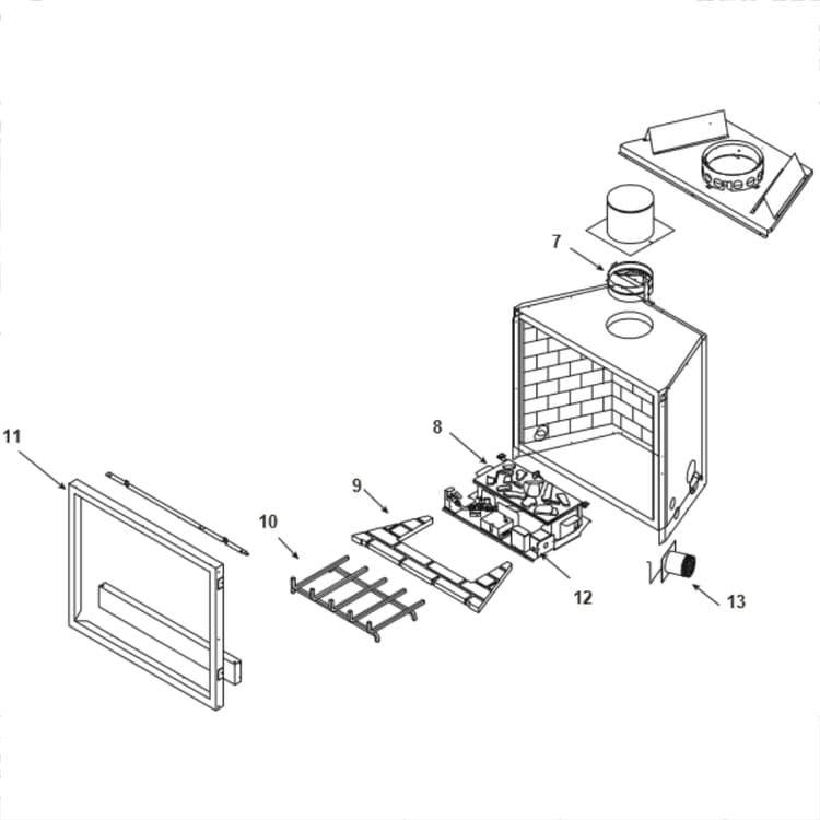Heat & Glo CFX-36T 36" BV Gas Fireplace Parts