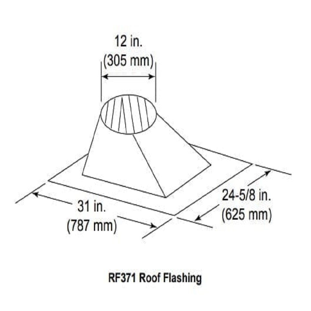 6/12 12/12 Pitch Roof Flashing RF371 by Heat &4 Glo