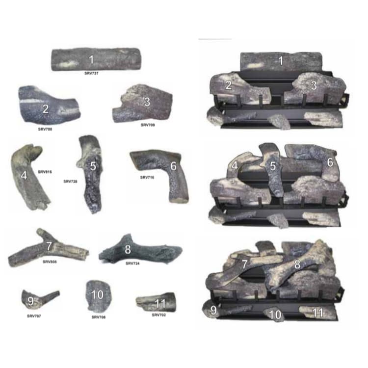 GO324-IPI-NG/LP Log Set Assembly