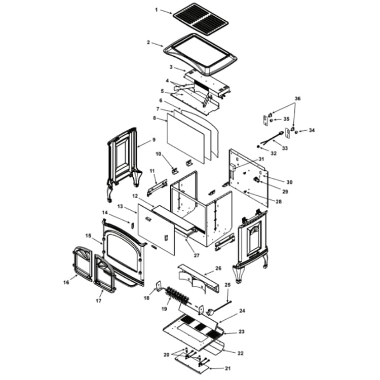 Heat & Glo TIARAE Electric Stove Parts