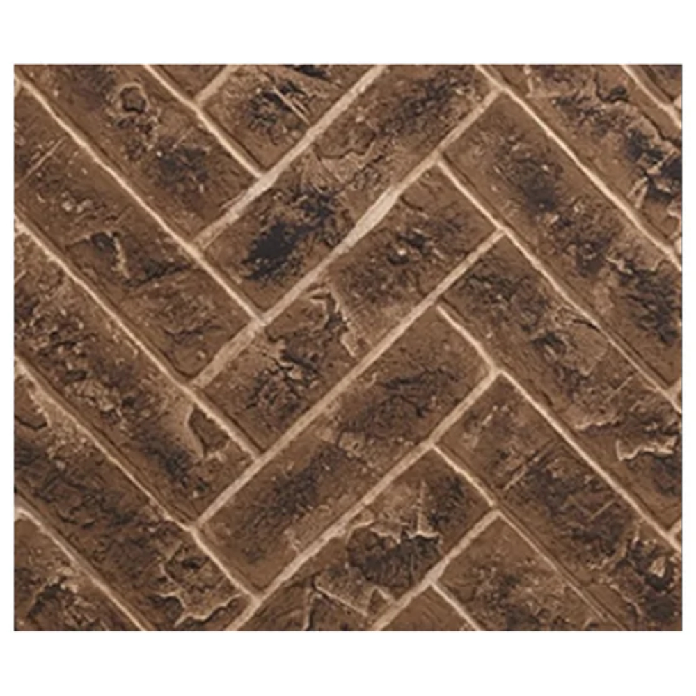 90969MON Brick Interior Panels Marq42 Tavern Brown Herringbone