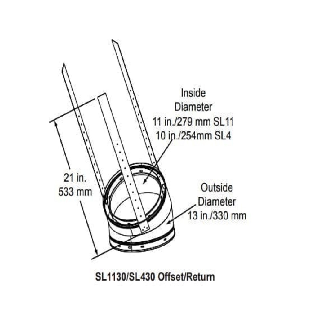 37000MON 30 Degree Elbow (Offset and Return) SL1100