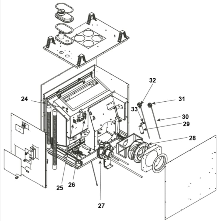 HE36CLX/P-S Back Assembly