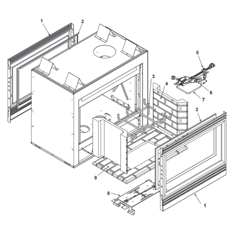 Heat & Glo ST-TRC-CE 36" See-thru DV Gas Fireplace Parts