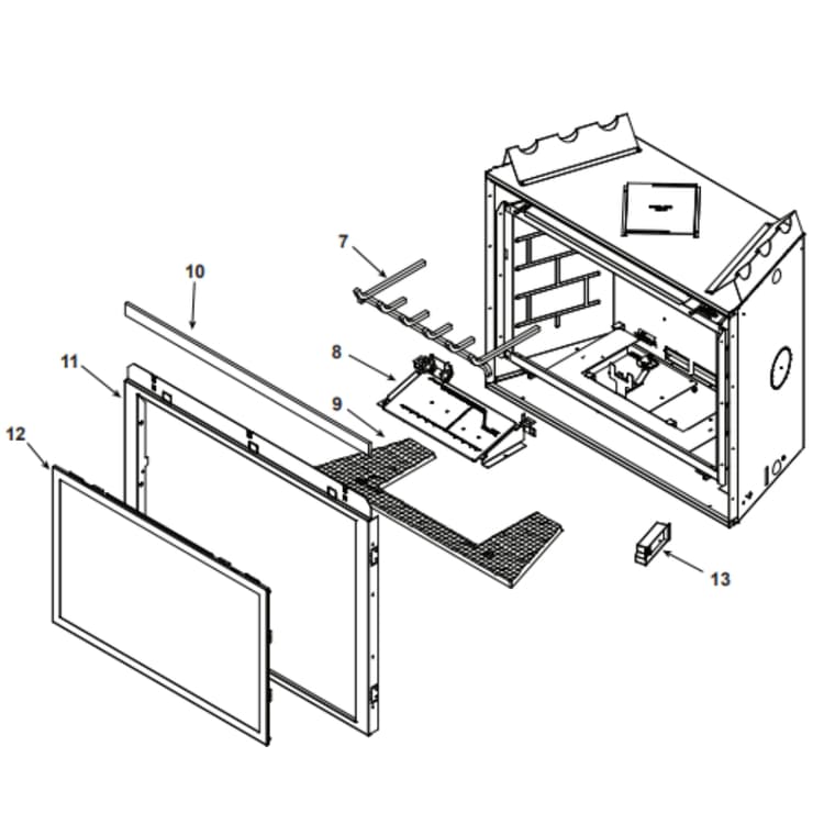 8000TV-OAK Log Set Assembly