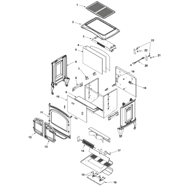 Heat & Glo TIARAE-B Electric Stove Parts