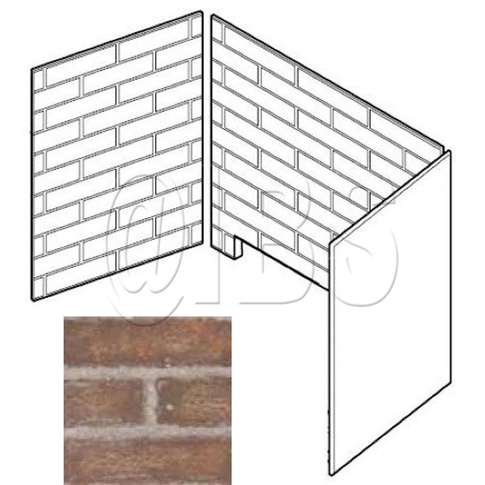 FBKHLDV500CR Majestic Cottage Red Marquis Fire Brick Walls and Hearth Brick for Marquis Clear View