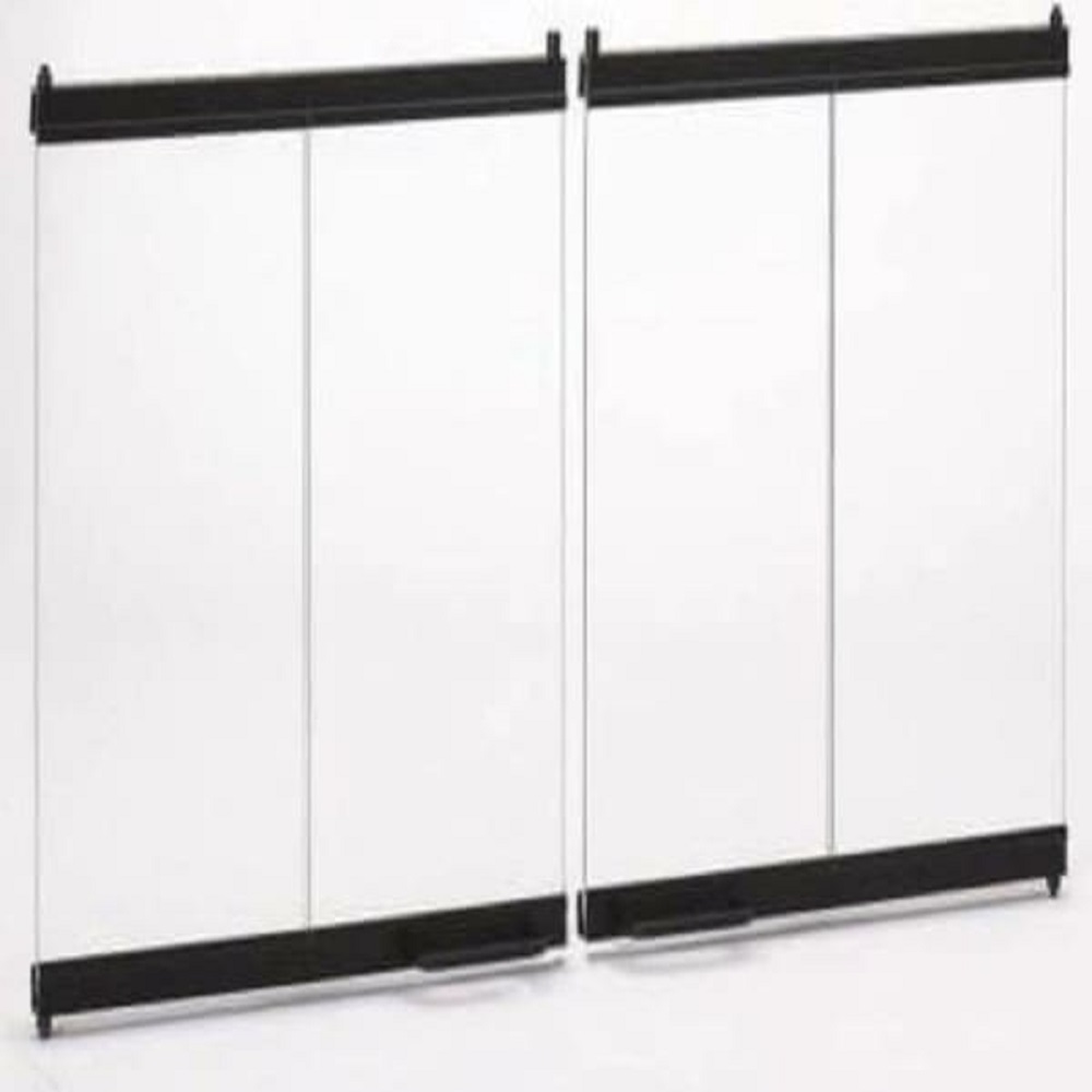 67417MON Original Bi-Fold Glass Doors with Black Trim