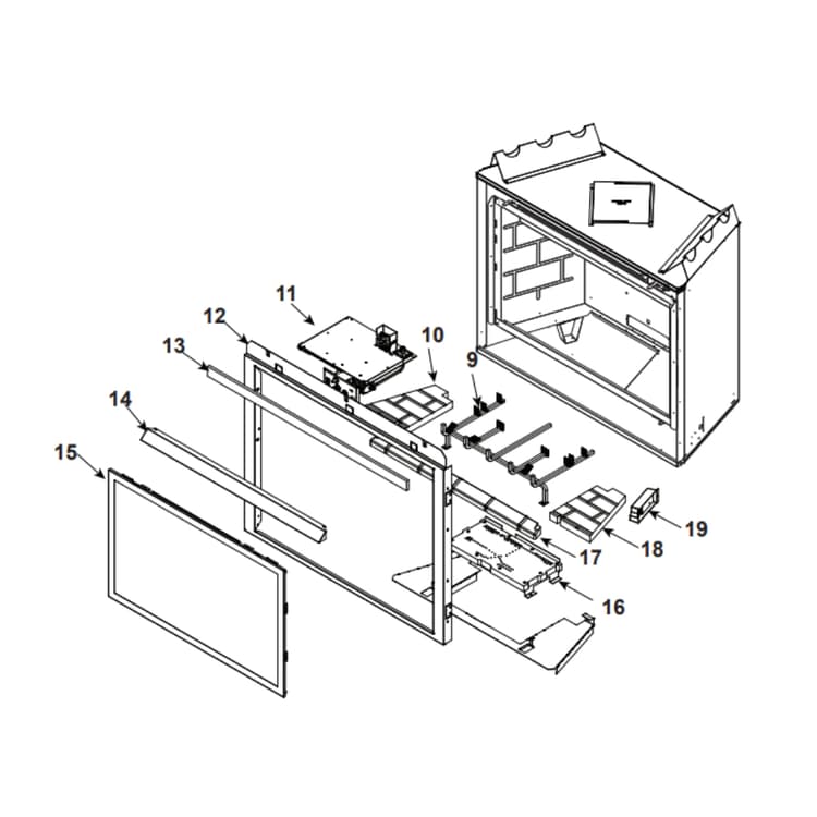 8000TRD-IPI Log Set / Grate Assembly