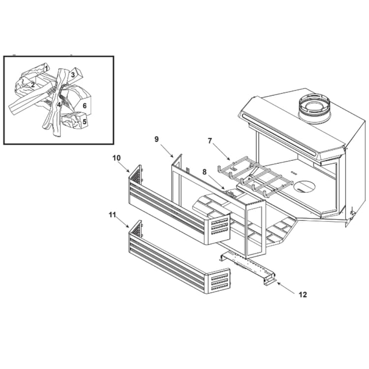 Heat & Glo BAYFYRE-TRS Mutli-sided Gas Fireplace Parts